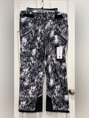 Obermeyer Men's XL Foraker Shell Ski Pants Waterproof Black White NWT Snowboard